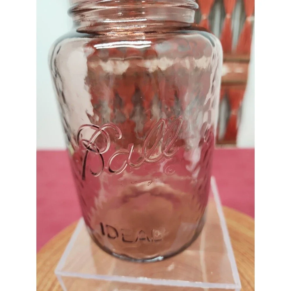 Ball Ideal Amethyst Dimple Mason/Canning Jar 32 Oz. No Lid Made In The USA